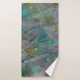 Rainbow Mehrfarbig Crystal Rock Marble Badhandtuch Set