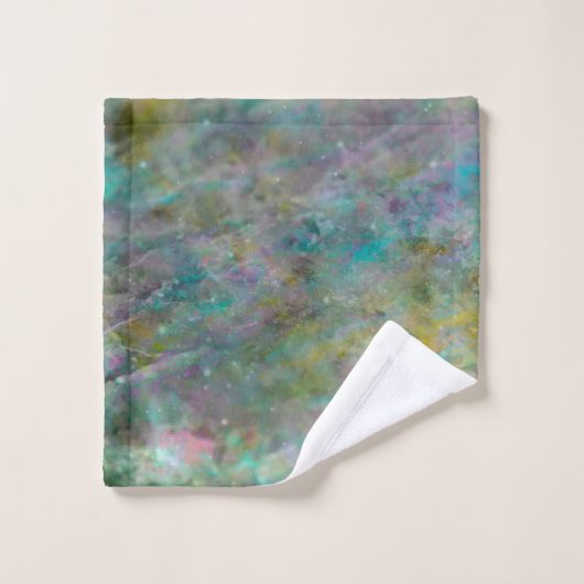 Rainbow Mehrfarbig Crystal Rock Marble Badhandtuch Set (Waschlappen)