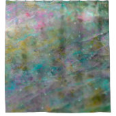 Rainbow Mehrfarbig Crystal Rock Marble Duschvorhang (Vorderseite)