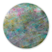 Rainbow Mehrfarbig Crystal Rock Marble Keramikknauf (Vorderseite)