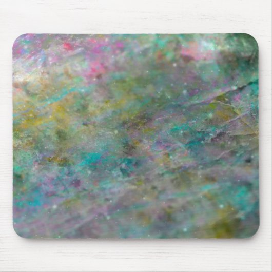 Rainbow Mehrfarbig Crystal Rock Marble Mousepad (Vorne)