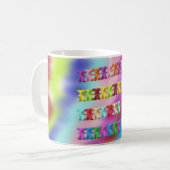 Rainbow mehrfarbige helle Tasse (Vorderseite Links)