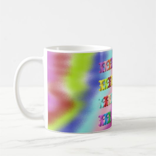 Rainbow mehrfarbige helle Tasse (Links)
