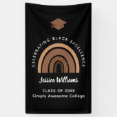 Rainbow Melanin Black Excellence Class Year Grad Banner (Vertikal)