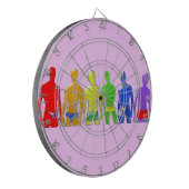 Rainbow Men Dart Board Dartscheibe (Vorderseite Links)