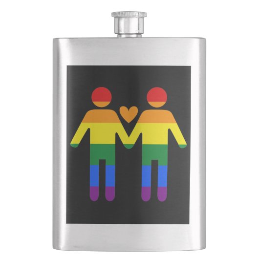Rainbow Men Flachmann (Vorderseite)
