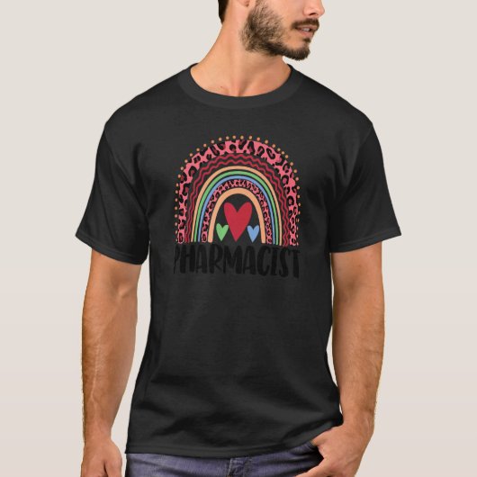 Rainbow Men Leopard Rainbow Liebe T-Shirt (Vorderseite)