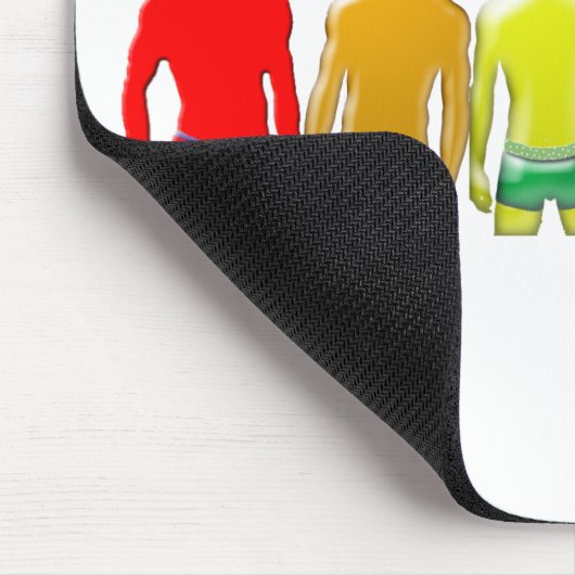 Rainbow Men Mousepad (Ecke)