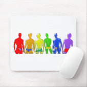 Rainbow Men Mousepad (Mit Mouse)