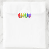 Rainbow Men Runder Aufkleber (Tasche)