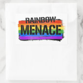 Rainbow Menace T - Shirt Rechteckiger Aufkleber (Tasche)