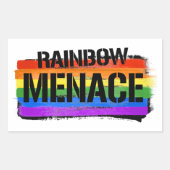 Rainbow Menace T - Shirt Rechteckiger Aufkleber (Vorderseite)