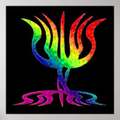 Rainbow Menorah Poster (Vorne)