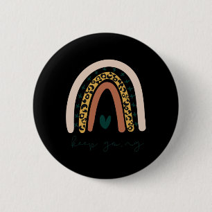 Rainbow Mental Health Semicolon Behalt Going Boho Button