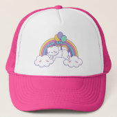 Rainbow Meowgical Caticorn Trucker Hat Truckerkappe (Vorderseite)