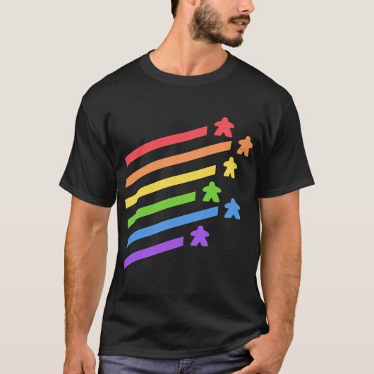 Rainbow Meples Board Games T-Shirt (Vorderseite)