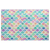 RAINBOW MERMACITA Farbenfrohe Meerjungfrau Scallop Stoff (Fat Quarter (45,7 x 55,9 cm))