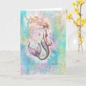 Rainbow Mermaid Art Card von Molly Harrison Karte (Gelbe Blume)