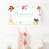 Rainbow Mermaid Birthday Banner (Insitu)
