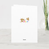 Rainbow Mermaid Birthday Card Karte (Rückseite)
