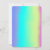 Rainbow Mermaid Birthday Einladung (Rückseite)