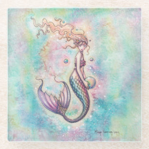 Rainbow Mermaid Fantasy Art von Molly Harrison Glasuntersetzer