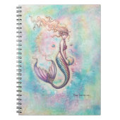 Rainbow Mermaid Fantasy Watercolor Art Notizblock (Vorderseite)