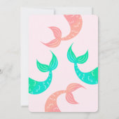 Rainbow Mermaid, feiert mit uns, unter dem Meer Einladung (Rückseite)