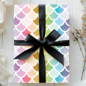 Rainbow Mermaid Fish Scales Niedliches nautisches Geschenkpapier