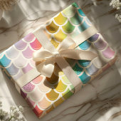 Rainbow Mermaid Fish Scales Niedliches nautisches Geschenkpapier