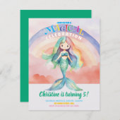 Rainbow Mermaid Flat Card (Vorne/Hinten)