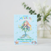 Rainbow Mermaid Flat Card (Stehend Vorderseite)