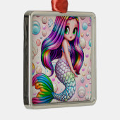 Rainbow Mermaid Ornament Aus Metall (Rechts)
