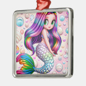 Rainbow Mermaid Ornament Aus Metall (Links)