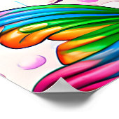 Rainbow Mermaid Poster (Ecke)