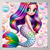 Rainbow Mermaid Poster (Vorne)