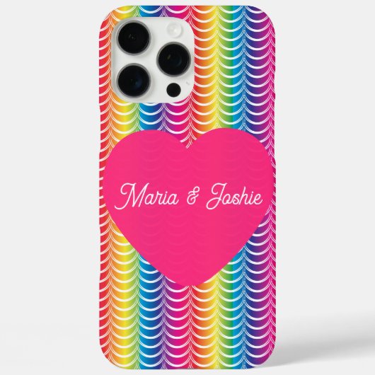 Rainbow Mermaid Pride Heart Case-Mate iPhone Hülle (Rückseite)