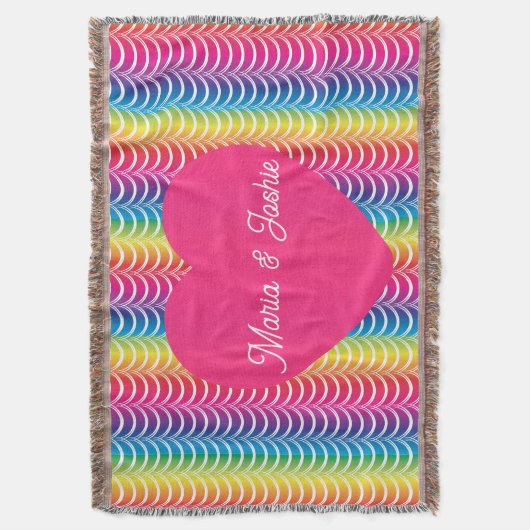 Rainbow Mermaid Pride Heart Decke (Vorderseite Vertikal)