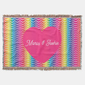 Rainbow Mermaid Pride Heart Decke (Vorderseite)