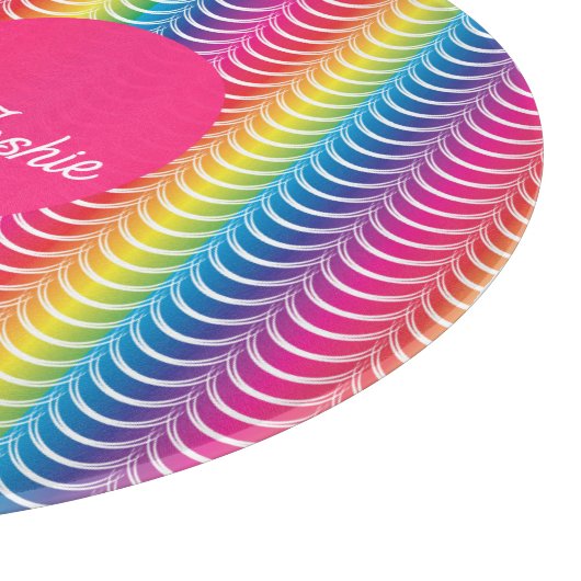 Rainbow Mermaid Pride Heart Schneidebrett (Ecke)