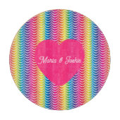 Rainbow Mermaid Pride Heart Schneidebrett (Vorderseite)