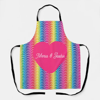 Rainbow Mermaid Pride Heart Schürze