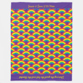 Rainbow Mermaid Scale Fleecedecke (Vorderseite)