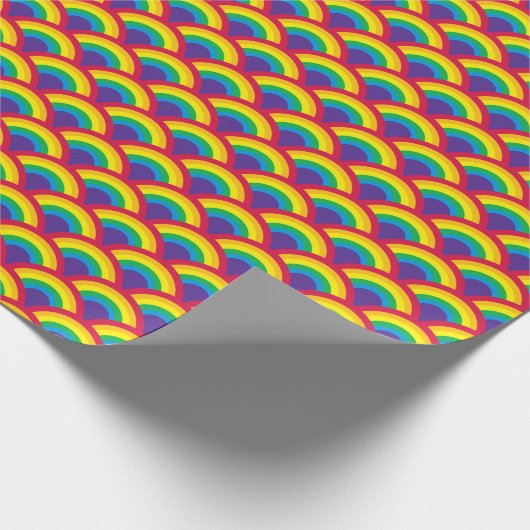Rainbow Mermaid Scale Geschenkpapier (Ecke)