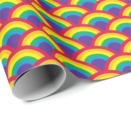 Rainbow Mermaid Scale Geschenkpapier (Rolleneckpunkt)