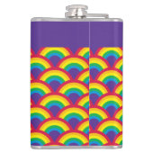 Rainbow Mermaid Scale Grosser Individuelle Name Flachmann (Rückseite)