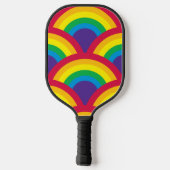 Rainbow Mermaid Scale Individuelle Name Pickleball Schläger (Rückseite)