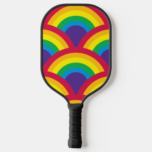Rainbow Mermaid Scale Individuelle Name Pickleball Schläger (Rückseite)