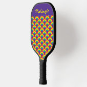 Rainbow Mermaid Scale Individuelle Name Pickleball Schläger (Links)