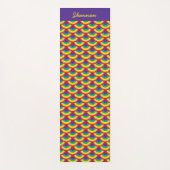 Rainbow Mermaid Scale Individuelle Name Yogamatte (Vorderseite)